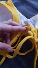 Swimsuit Women Bikini-Sets Bathing-Suits Lemon CUPSHE Lace-Up Print Two-Pieces Sexy Yellow