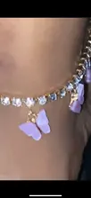 Tobillera de mariposa para mujer, cadena de tenis con diamantes de imitación, joyería para pie, tobillera de playa para verano