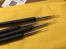 Pincel de acrílico para pintar, pluma de línea con gancho, pinceles para pintura al óleo de pelo suave de acuarela, de pelo de comadreja extrafino para pintar a mano, Gouache acrílico 00000