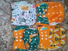 Reusable Baby Nappy Diaper-Cover Pocket-Diaper OS New-Print Hot-Sale 4pcs/Set