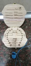 Caja de dientes de madera para bebé, organizador para guardar dientes de leche, Umbilica, regalo, España e inglés