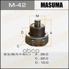Болт Маслосливной С Магнитом Masuma Nissan 3/8 Masuma арт. M42