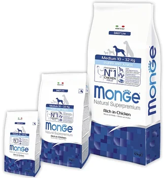 

Monge dog medium puppy food for puppy medium breeds, chicken, 12 kg.