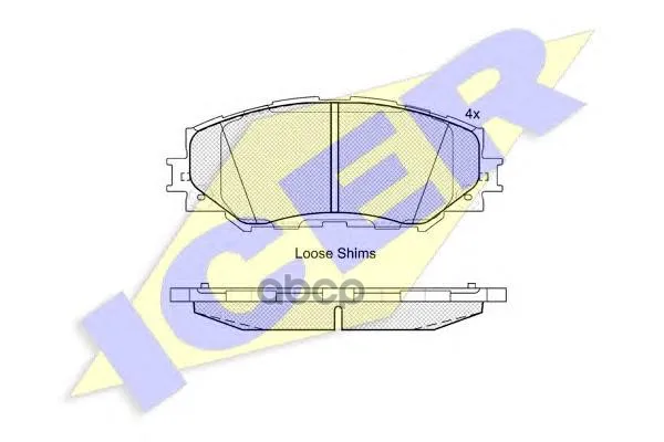 181760_колодки Дисковые Передние! Toyota Rav4 2.4 06 Icer 181760 Icer арт. 181760