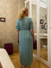 Tunic Beach Cover-Up Sarong Kaftan Swim-Wear Long Cotton -Q1111 Saida-De-Praia Vestido