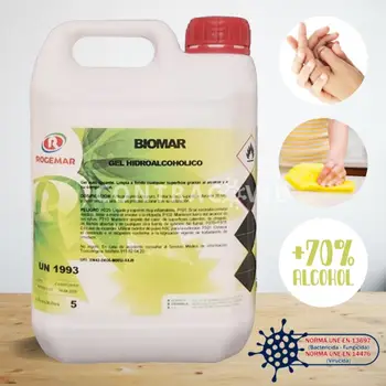 

GEL HIDROALCOHOLICO HIGIENIZANTE hand BIOMAR ALCOHOL 70% CONTAINER 5L