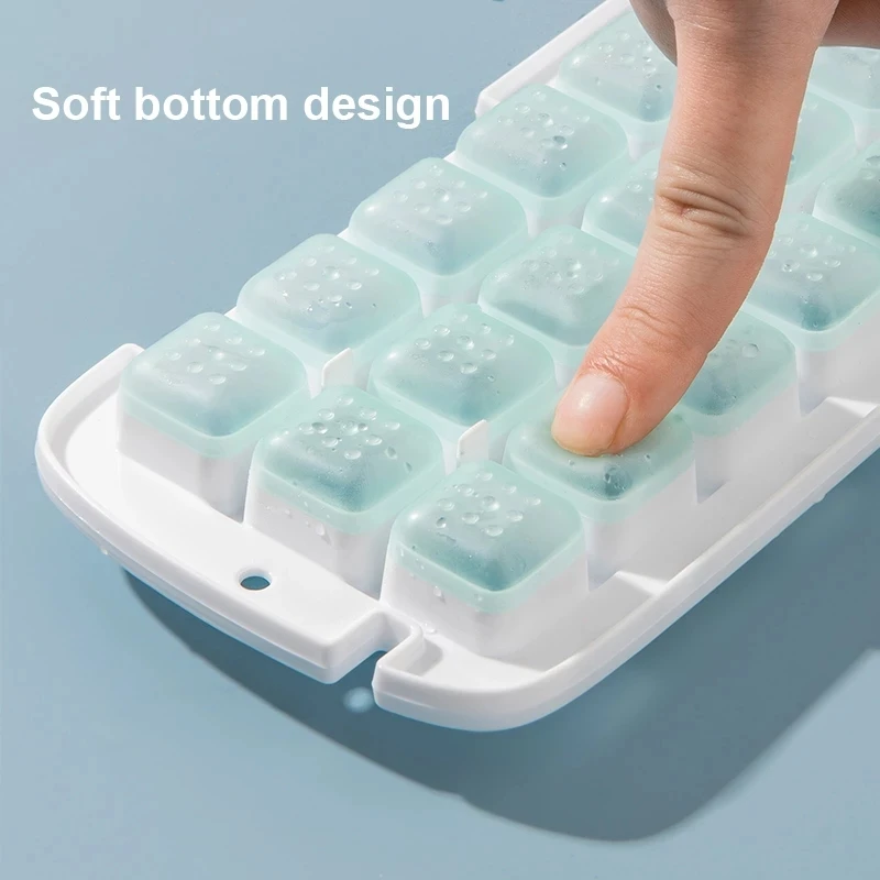 Metal Ice Tray Rack Freezer Ice Cube Tray With Lid And Storage Box Easy  Release 24Pieces Single Layer Ice Coffee Set - AliExpress