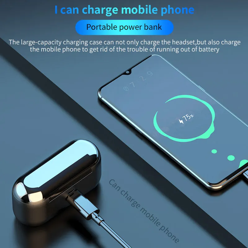 Bluetooth 5 0 Earphone Wireless Headphones Earphones TWS Headset Blutooth Earbuds Handsfree Ear Buds Bloototh Earbud Ear Phones