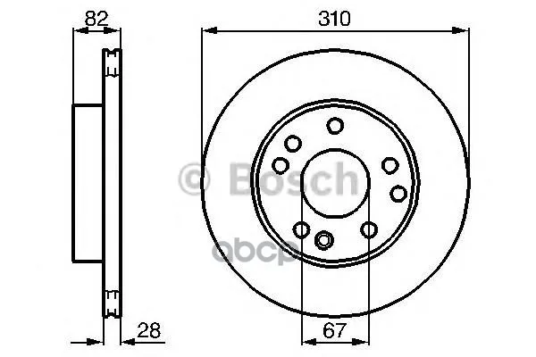 Тормозной Диск Передний Bosch арт. 0986478528