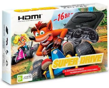 

Game console Sega 16-bit Super drive HDMI + cartridge 24 games is a classical model among representatives of his grade.