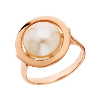

Gold ring with pearls cultured sunlight sample 585