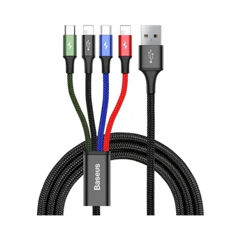 

Кабель Baseus 4 in 1 Rapid Series USB - microUSB/USB Type-C/2xLightning 1.2 м
