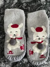 Calcetines de algodón con suela de goma para bebé recién nacido, calcetín divertido para niño pequeño, calcetín de invierno