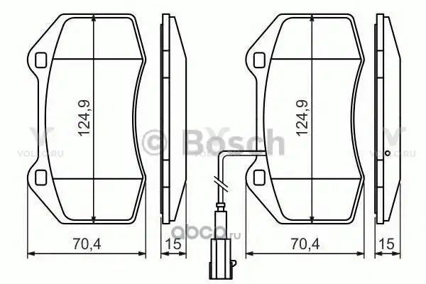 0986494228 BOSCH ДИСКОВЫЕ КОЛОДКИ ПЕРЕДНИЕ
