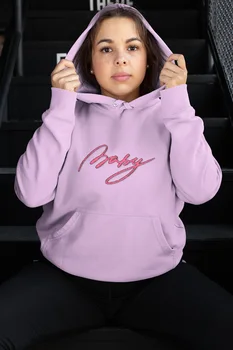 

Angemiel Wear Baby Pink Women 'S Hooded Sweatshirt