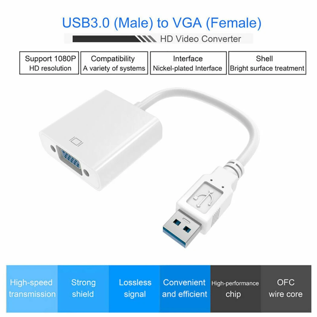 USB 3.0 в VGA адаптер кабель