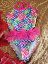 Bañador de sirena para niñas de estilo europeo y americano, traje de baño de una pieza para XYY-75