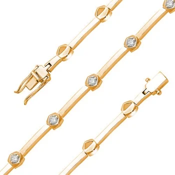 

Master brilliant bracelet with 5 diamonds in red gold