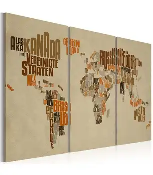 

Picture-world map (in German)-Triptych