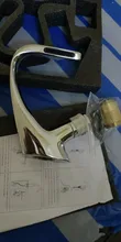 Grifo negro para baño con acabado cromado, grifos de lavabo, llave mezclador de agua fría y caliente, de un solo orificio, ELM457