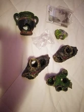 Aquarium-Decoration Fish-Tank Tree House-Hole Resin for Mountain-View