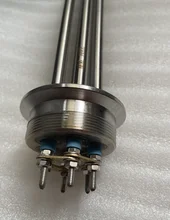Tri-abrazadera (OD64) de 2 pulgadas, 220V/380V, todos los SUS304, calentador de tubo de Elemento calentador de agua de inmersión eléctrico, 3/3, 75/4, 5/6/9KW