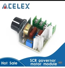 AC 220V 2000W SCR regulador de voltaje oscurecimiento reguladores controlador de velocidad del Motor termostato electrónico módulo regulador de voltaje