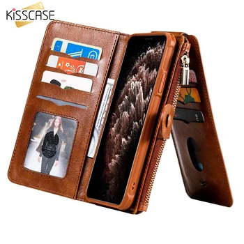 

KISSCASE Multi Function Leather Case For iPhone 11 PRO MAX Cover Retro PU Cases For iPhone XR 7 8 6 6s Plus XS MAX Capa Coque