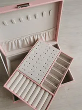 Joyero de terciopelo de doble capa, caja de almacenamiento de joyería europea de cuero de alta capacidad, soporte de joyería de gran espacio, caja de regalo