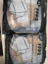 Mascarillas ffp2 de 6 capas, máscara respiradora de protección, fpp2, KN95, 98% de filtro, color negro y gris