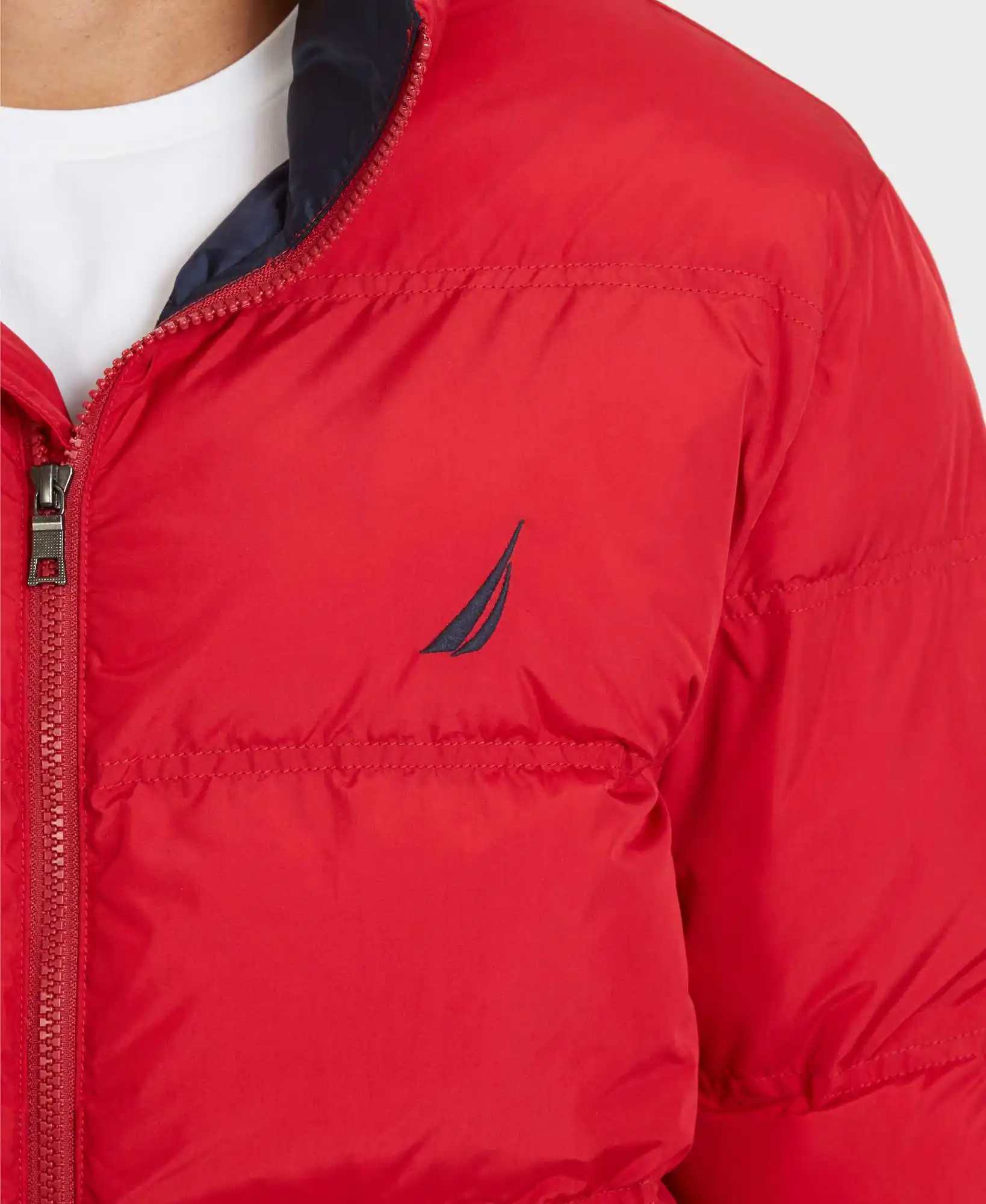 Nautica Jacket Padded men Logo On The Sleeve Color Red J83300.6NR