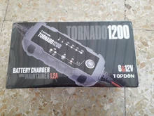 Topdon-cargador de batería automático para coche y motocicleta, Cargador de baterías de litio de plomo ácido IP65, 6V, 12V, T1200