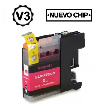 

Compatible BROTHER LC121XL LC123XL V3 MAGENTA ink cartridge LC121M LC123M 10 ml