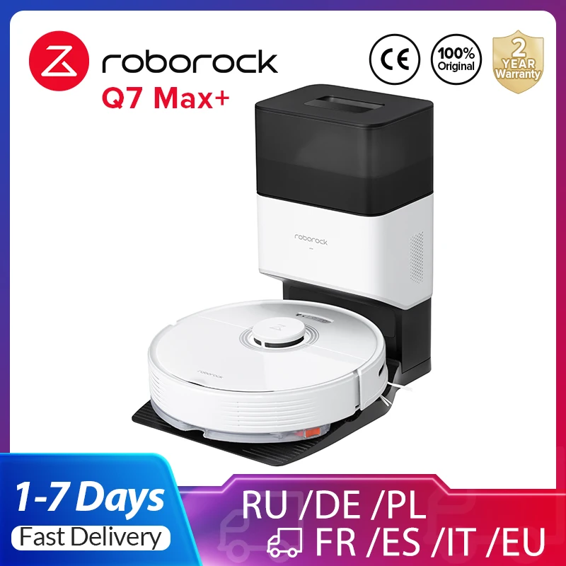 Robot Vacuum Cleaner Roborock, Roborock Q7 Max Plus, Cleaning Robot
