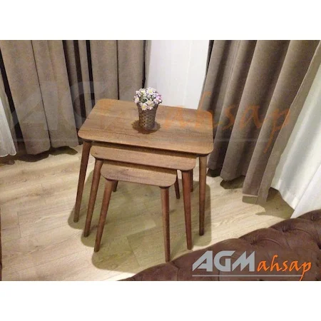 

Triple Nesting Table / High Quality 1st Class English Walnut Tree