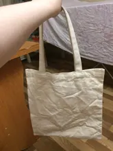 Bolso de compras de lona blanca, bolsa de hombro plegable Eco reutilizable, bolso grande de tela, bolsa de mano de algodón para bolsas de compra Mujer