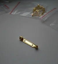 Broche de seguridad de alta calidad, 10 uds., 2,4 cm de longitud, para barra trasera, soporte de insignia, alfileres, joyería DIY