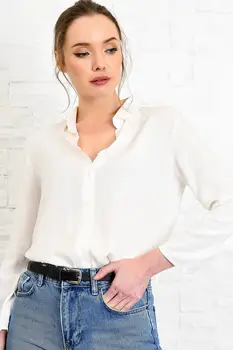 

Trend Alacati Style Women Self-Textured Woven Shirt ALC-X3885