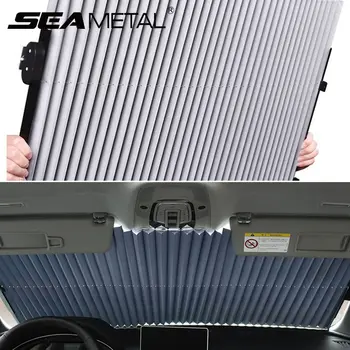 

70cm Car Windshield Curtain Retractable Set Folding Car Sunshade Cover Reflective Film Curtains Anti-UV Car Sun Shade