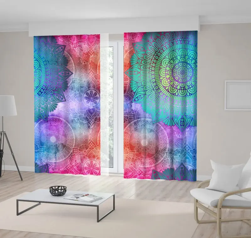 Занавеска из мандалы винтажные декоративные элементы восточные мотивы