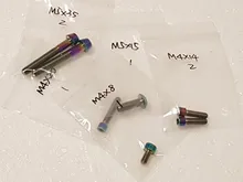 Tornillo de cabeza cónica para llave Allen de titanio M5, tornillo para eje de bicicleta, para sillín, piezas de bicicleta GR5, 10, 12, 16, 18, 20, 25, 30, 35, 40, 45, 50