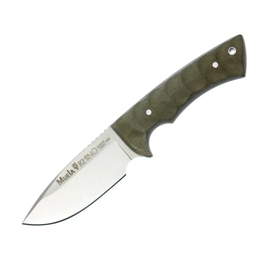 Зубочистка Rhino нож RHINO-10SV.G 10 см Sandvik 14C28N стальной лист и зеленый MiCard grip. |