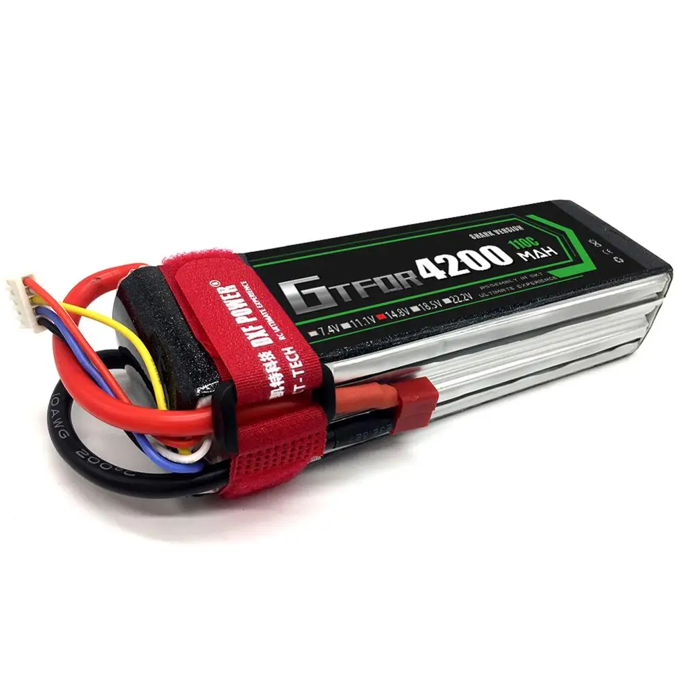 GTFDR мощность RC Дрон lipo батарея 14,8 в 4200 мАч 110C-220C 4S для RC Самолет verticraft автомобильный сотовый Акку 4S rc li-poly batteria