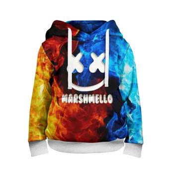 

Children's sweatshirt 3D Marshmello fire