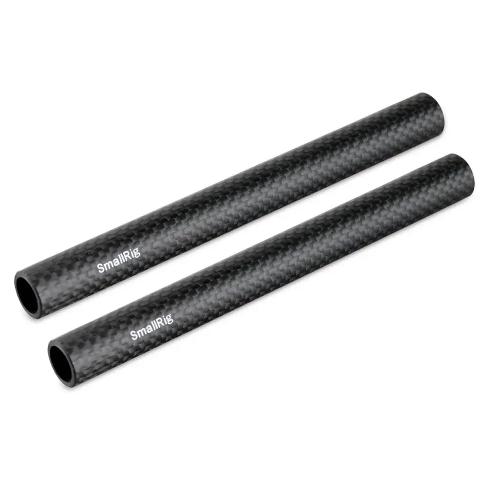 Haste de Fibra de Carbono Haste de Peso Sistema de Apoio Longo para 15mm Pacote de 2 Smallrig Long Leve Dslr Câmera Rig-1872 15mm 15cm 6 - Image 3
