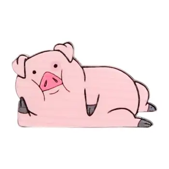 

Jewelry badge pink pig (52033)