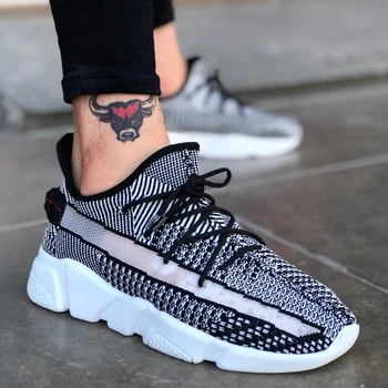 

BA0131 BOA Sneakers Linen White Black Casual Boost Male Shoes