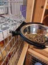 Pet puede colgar estacionario jaula de perro cuencos de acero inoxidable perro gato Boles colgantes Durable cachorro gatito de tazón para agua y alimentos