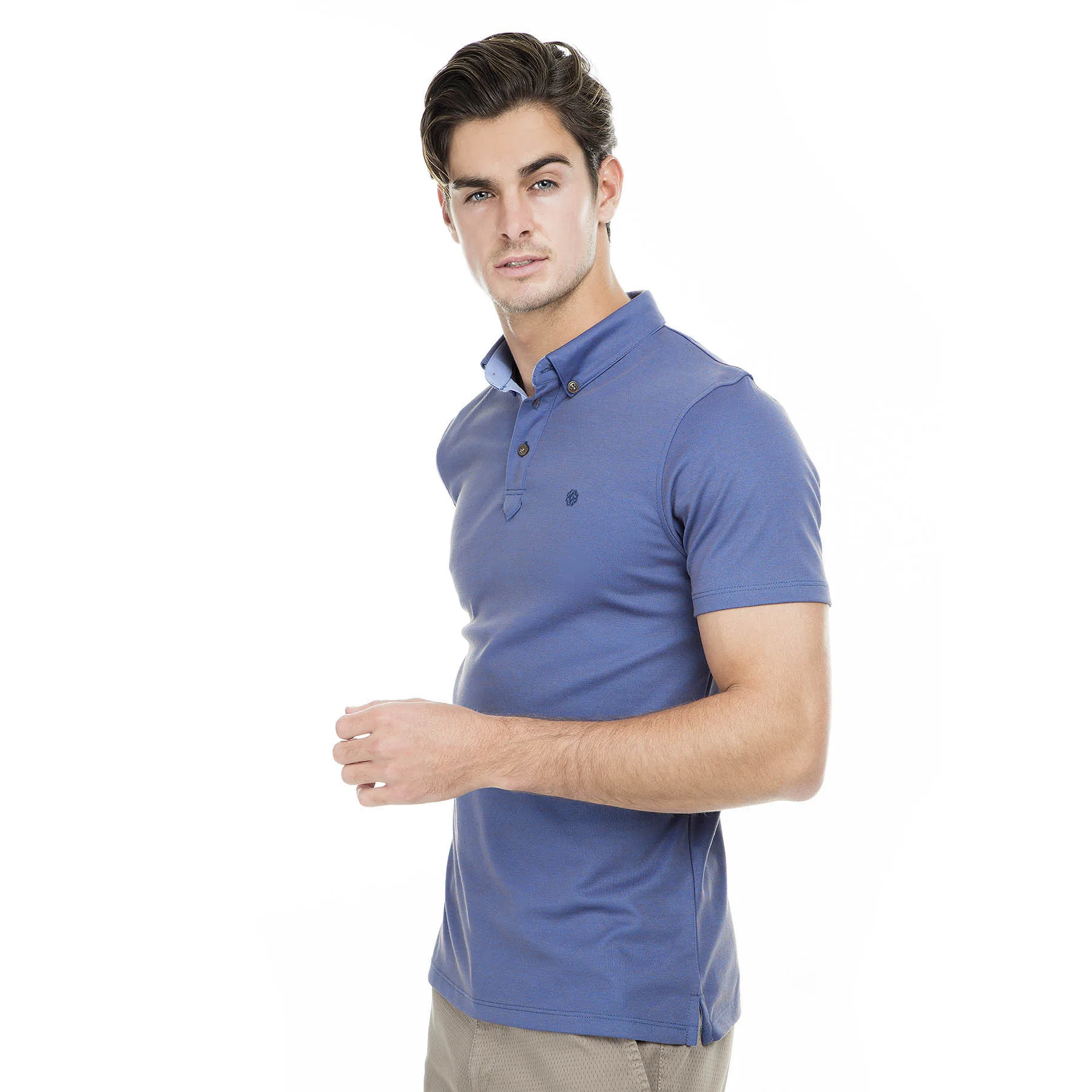 Buratti Polo футболки мужские shirirt 43619063 - Цвет: Индиго