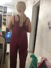 2019 nuevo jersey de mujer mono tirantes mono holgado Oversize señoras Pantalones de bolsillos de mono tanque pantalones de talla grande S-5XL